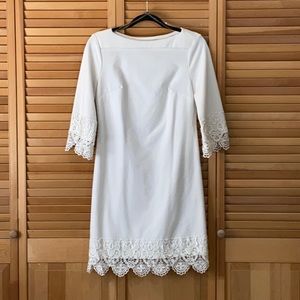 Eci New York above the knee white dress lace bridal shower